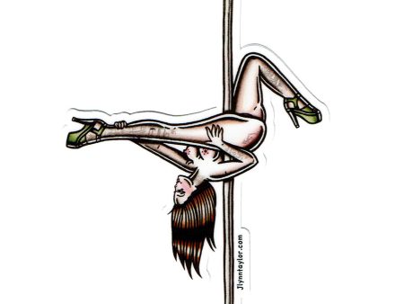 Pole Dancer Pinup Sticker Online Hot Sale