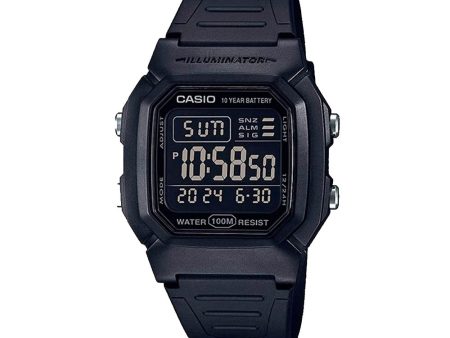 Reloj Casio Vintage W-800H-1BVCF Negro Pantalla Negativa Online now