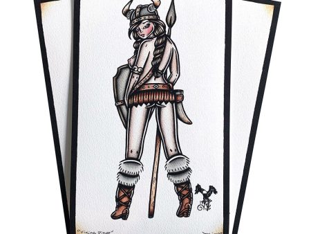 Viking Pinup Print Online Hot Sale