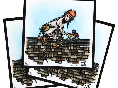 Roofer Pinup Print Online Sale