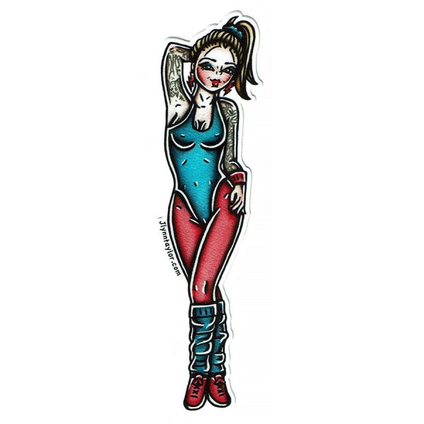 Aerobics Pinup Sticker on Sale