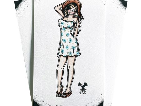 Sundress Pinup Print For Sale