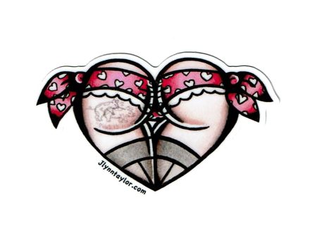 Sweetheart Scrunch Butt Heart Sticker Hot on Sale