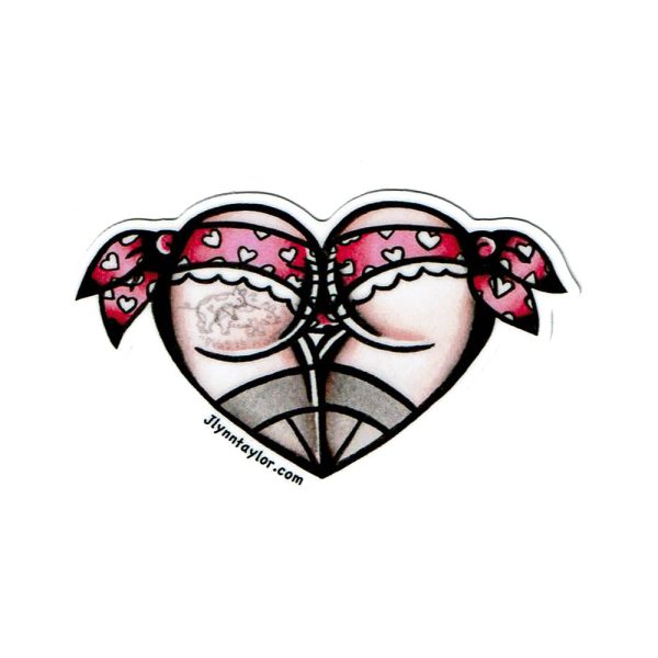 Sweetheart Scrunch Butt Heart Sticker Hot on Sale