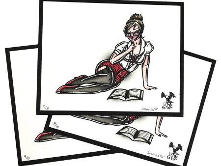 Librarian Pinup Print Sale