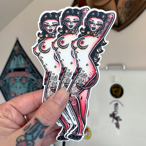 Devil Pinup Sticker Online Sale