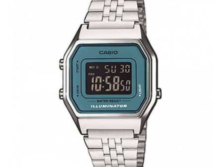 Reloj Casio Vintage LA680WA-2BDF Plateado Pantalla Negativa Online Hot Sale