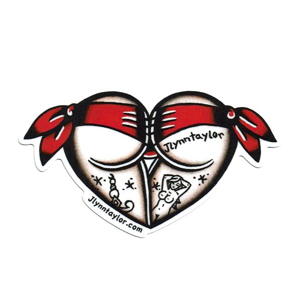 Scrunch Butt Heart Sticker (Red) Supply