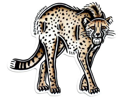 African Cheetah Sticker Hot on Sale