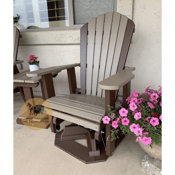 Outdoor Poly Lumber Adirondack Swivel Glider Fashion