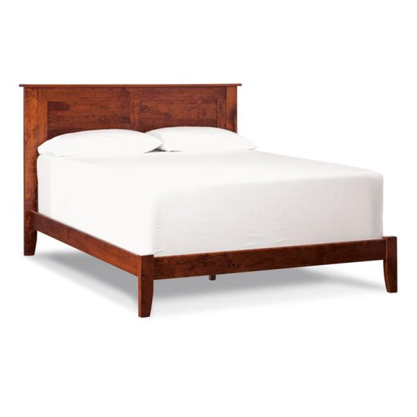 Shenandoah Bed with Panel Headboard and Wood Frame - Full size - Character Cherry For Discount