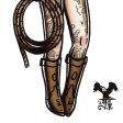 Rope Cowgirl Pinup Original Painting on Sale