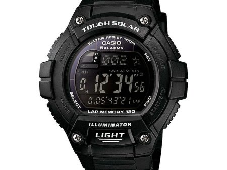 Reloj Casio Vintage Sports Lap Memory W-S220-1BVCF Tough Solar [EXCLUSIVO] Supply