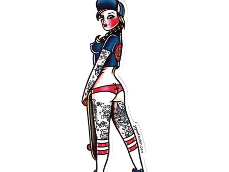 Skateboard Pinup Sticker Online Hot Sale