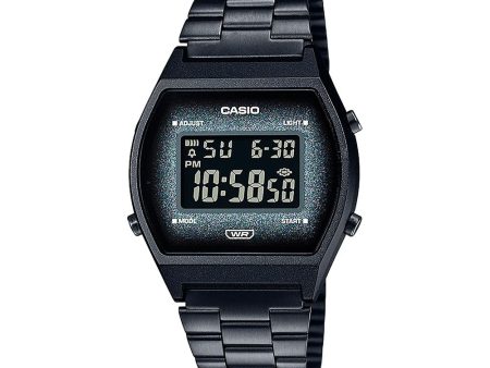 Reloj Casio Vintage B640WBG-1BDF Negro Metálico Glitter Fashion