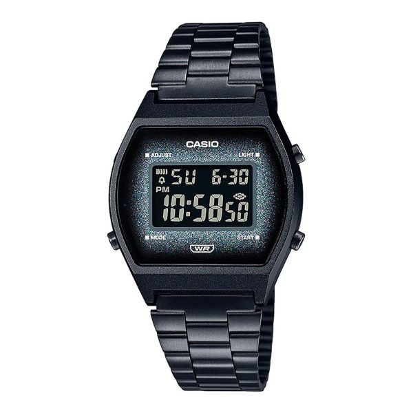 Reloj Casio Vintage B640WBG-1BDF Negro Metálico Glitter Fashion