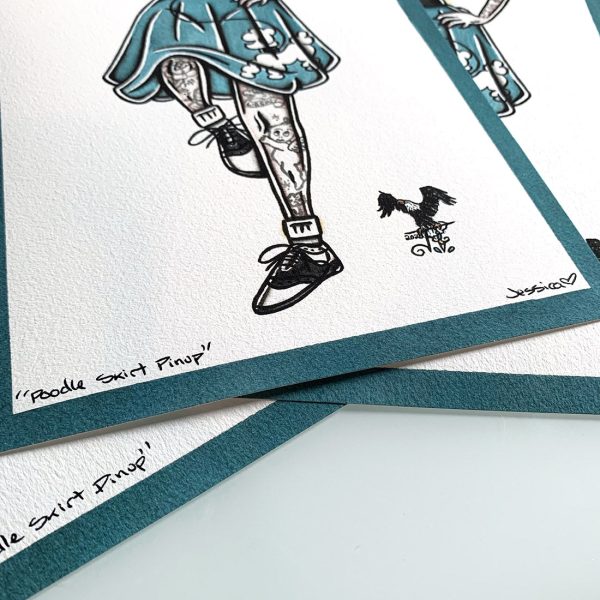 Poodle Skirt Pinup Print For Discount