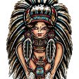 Victory Headdress Pinup Original Painting Hot on Sale