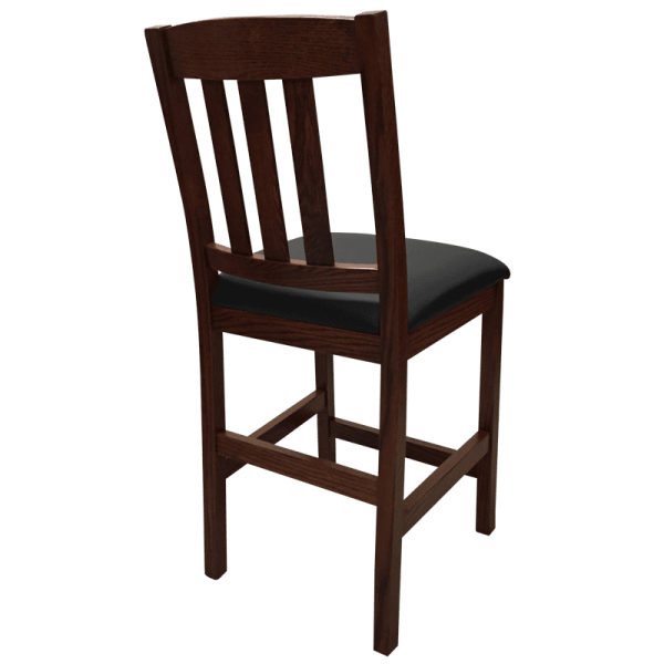 Old Mission 24  Barstool with Leather Seat in Solid Oak on Sale