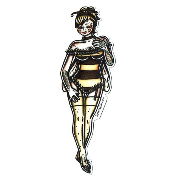 Honey Bee Pinup Sticker Cheap