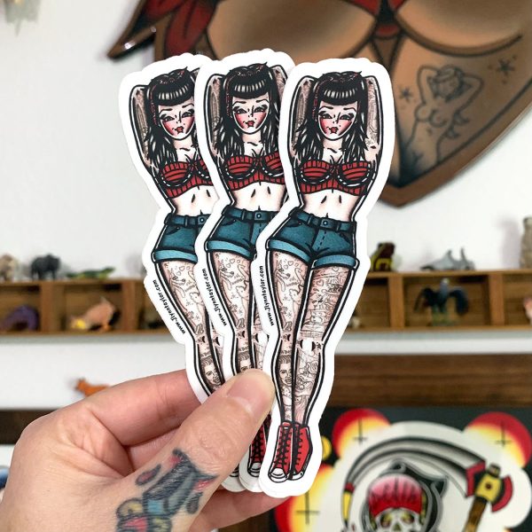 Lil  Rockabilly Pinup Sticker Supply