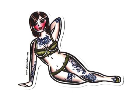 Boudoir Pinup Sticker Hot on Sale