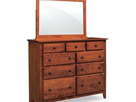 Shenandoah 9 Drawer Dresser with Mirror - Character Cherry Supply