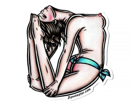 Bent Back Pinup Sticker Online