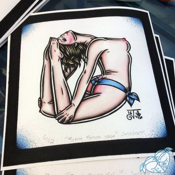 Bent Back Pinup Print Discount