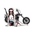 Easy Rider Pinup Sticker Discount