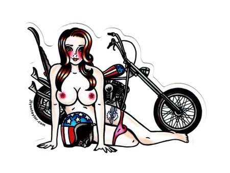 Easy Rider Pinup Sticker Discount