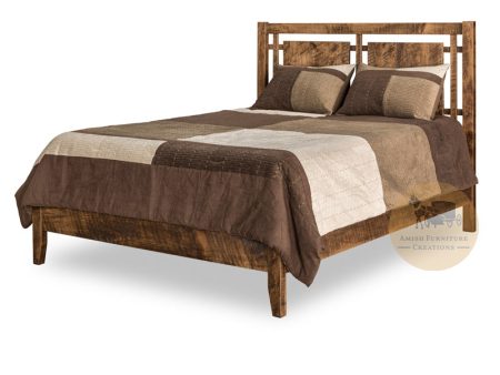 Livingston Bed with Panel Headboard and Wood Frame - King size Online now