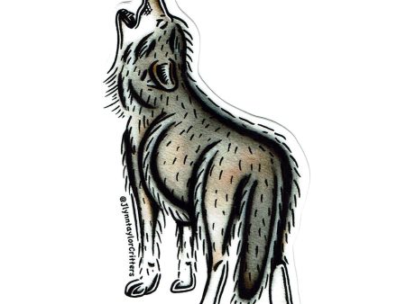 Gray Wolf Sticker on Sale