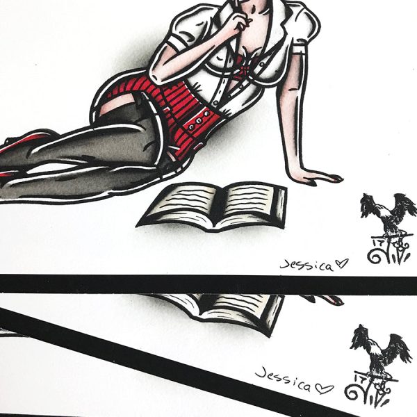 Librarian Pinup Print Sale