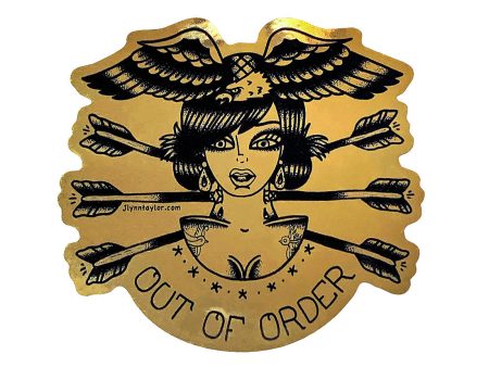 Out Of Order Gold Foil Sticker Sale