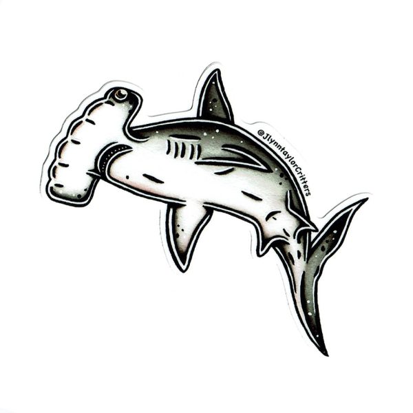 Scalloped Hammerhead Shark Sticker Discount