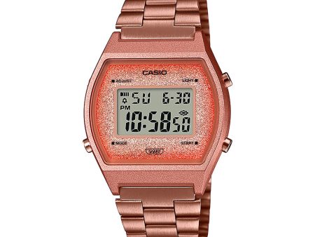 Reloj Casio Vintage B640WCG-5DF Rosado Metálico Glitter Fashion