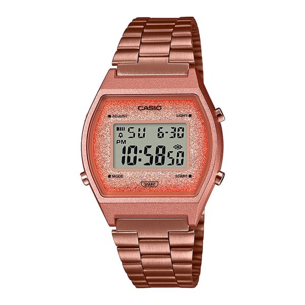 Reloj Casio Vintage B640WCG-5DF Rosado Metálico Glitter Fashion