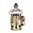 Beer Pinup Sticker Discount