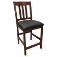 Old Mission 24  Barstool with Leather Seat in Solid Oak on Sale