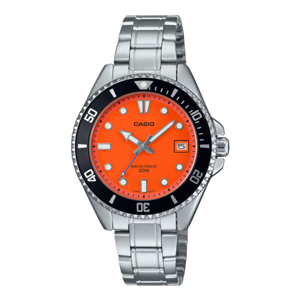 Reloj Casio Mini Marlin Duro MDV-10D-4A1 Naranja on Sale