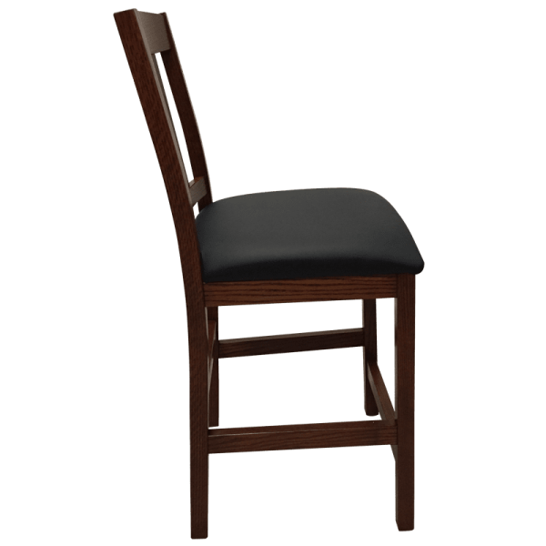 Old Mission 24  Barstool with Leather Seat in Solid Oak on Sale