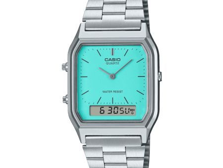 Reloj Casio Vintage AQ-230A-2A2MQY Análogo Digital Tiffany Online Hot Sale