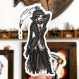 Naughty Reaper Pinup Sticker For Discount