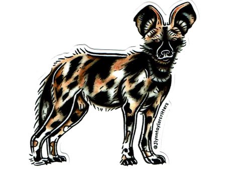 African Wild Dog Sticker Fashion