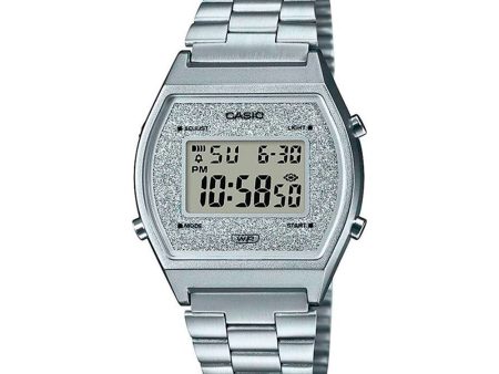 Reloj Casio Vintage B640WDG-7DF Plateado Metálico Glitter Supply