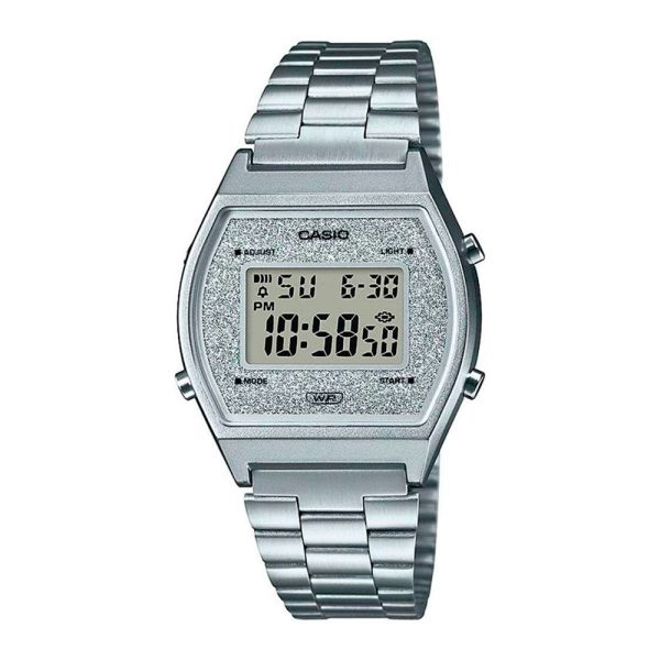 Reloj Casio Vintage B640WDG-7DF Plateado Metálico Glitter Supply