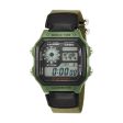 Reloj World Time Royale Casio Vintage AE-1200WHB-3BVDF Correa Verde Online now