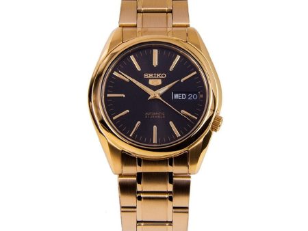 Reloj Seiko 5 Análogo Automático SNKL50K1 Metálico Dorado 37mm Online Sale