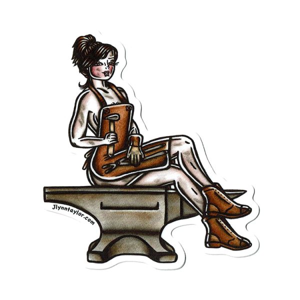 Blacksmith Pinup Sticker Sale